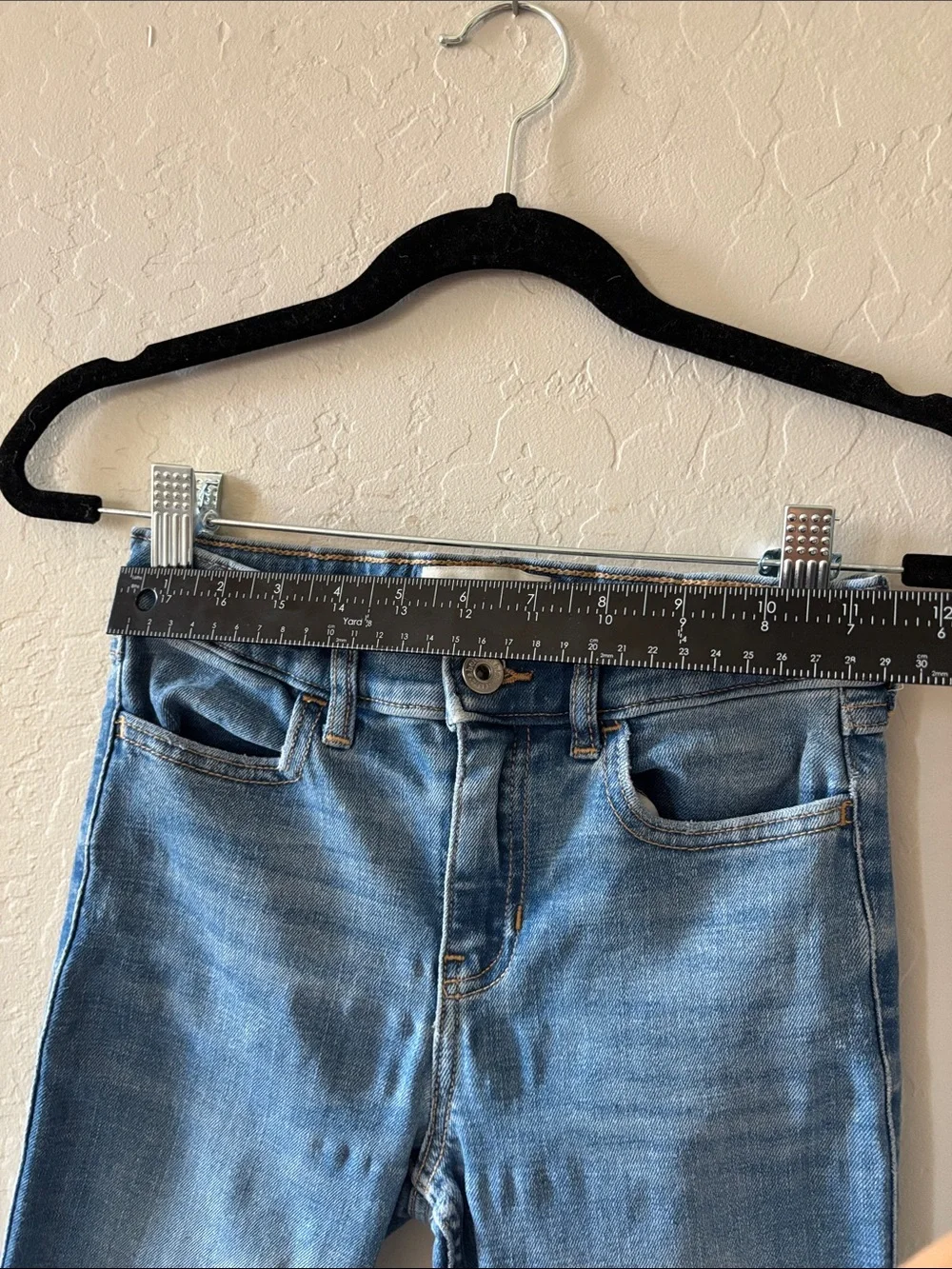 abercrombie kids light blue flared jeans